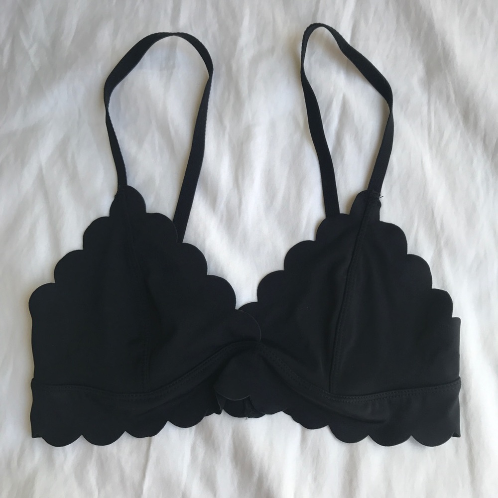 Out From Under scalloped triangle bralette